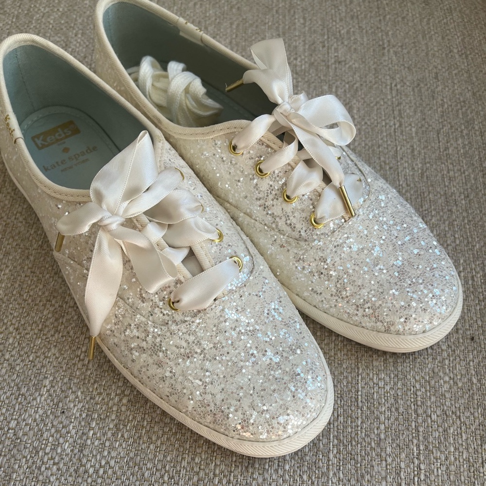 Keds x Kate Spade Ivory Sequined Keds